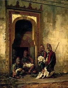 unknow artist Arab or Arabic people and life. Orientalism oil paintings 145